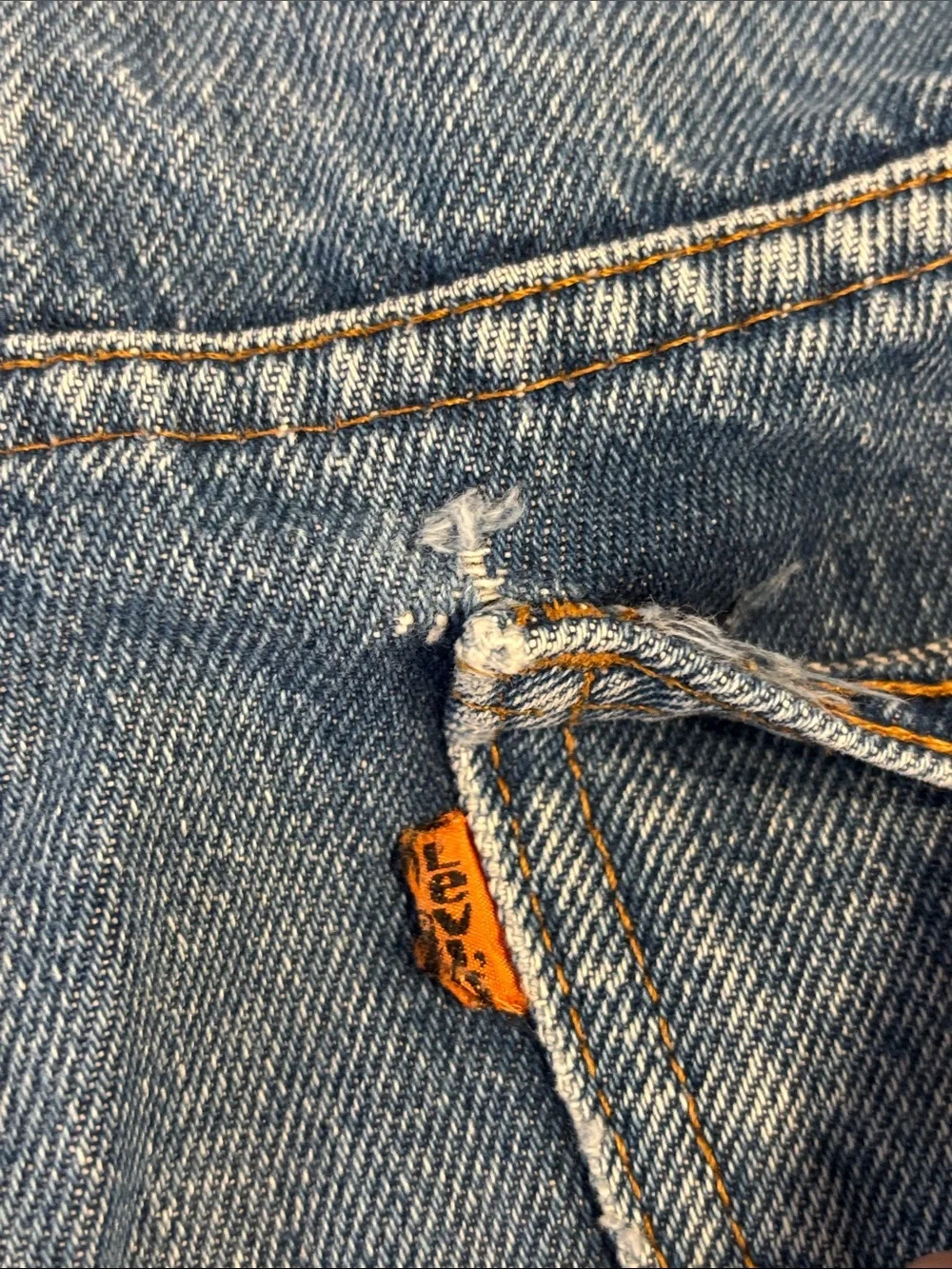 Vintage 70’s? Levi's Orange Tab 575 Blue Bell Bottom High Waist Jeans Mens 32x34